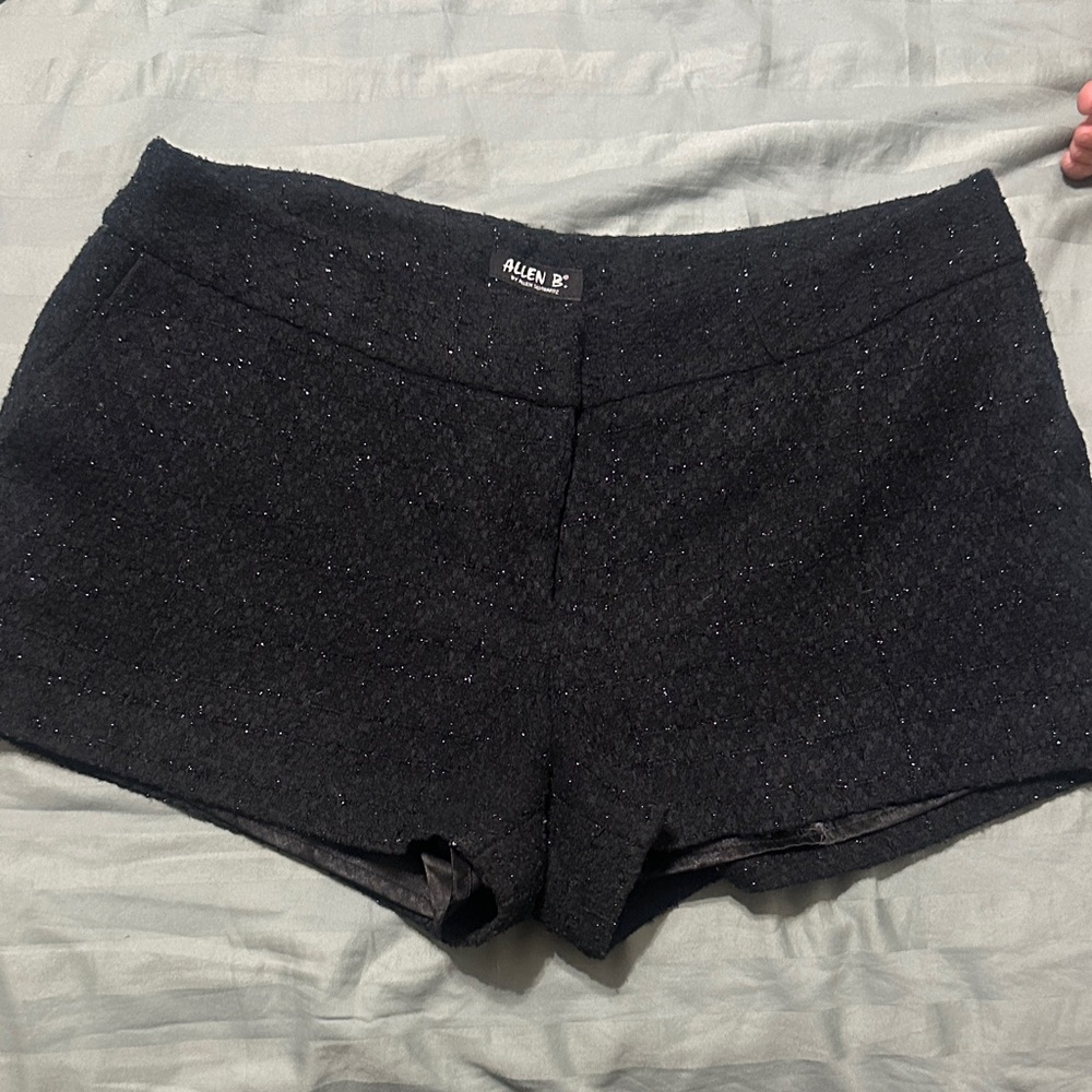 Allen B. By Allen Schwartz Women's Sparkly Black High Waist Shorts